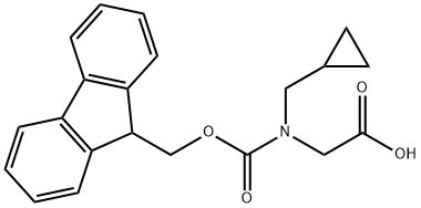 2-[(cyclopropylmethyl)[(9H-fluoren-9-ylmethoxy)carbonyl]amino]acetic acid Struktur