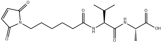 N-[6-(2,5-Dioxo-2,5-dihydro-1H-pyrrol-1-yl)hexanoyl]-L-valyl-L-alanine Struktur