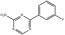 4-(3-Fluorophenyl)-1,3,5-triazin-2-amine Struktur