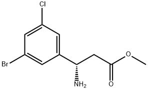 METHYL (3S)-3-AMINO-3-(3-BROMO-5-CHLOROPHENYL)PROPANOATE Struktur