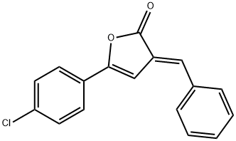 (3E)-3-(Benzylidene)-5-[4-chlorophenyl]furan-2(3H)-one Struktur