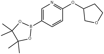 2-(Tetrahydrofuran-3-yloxy)pyridine-5-boronic acid pinacol ester Struktur