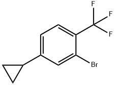 2-bromo-4-cyclopropyl-1-(trifluoromethyl)benzene Struktur