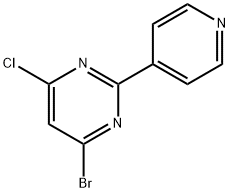 4-Chloro-6-bromo-2-(4-pyridyl)pyrimidine Struktur