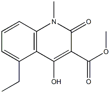 methyl 5-ethyl-4-hydroxy-1-methyl-2-oxo-1,2-dihydroquinoline-3-carboxylate Struktur