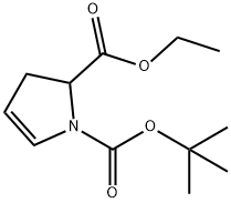 1-tert-butyl 2-ethyl 2,3-dihydro-1H-pyrrole-1,2-dicarboxylate Struktur