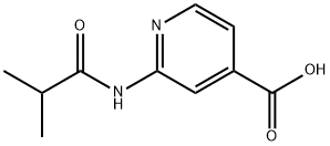 2-(2-methylpropanamido)pyridine-4-carboxylic acid Struktur