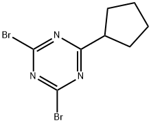 2,4-Dibromo-6-cyclopentyl-1,3,5-triazine Struktur