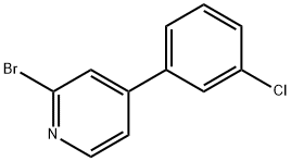 2-Bromo-4-(3-chlorophenyl)pyridine Struktur