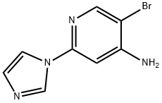 5-BROMO-2-(1H-IMIDAZOL-1-YL)PYRIDIN-4-AMINE Struktur