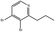 3,4-Dibromo-2-(n-propyl)pyridine Struktur