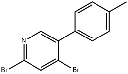 2,4-Dibromo-5-(4-tolyl)pyridine Struktur