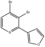 3,4-Dibromo-2-(3-furyl)pyridine Struktur