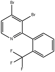 3,4-Dibromo-2-(2-trifluoromethylphenyl)pyridine Struktur