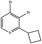 3,4-Dibromo-2-(cyclobutyl)pyridine Struktur