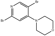 2,5-Dibromo-4-(morpholino)pyridine Struktur