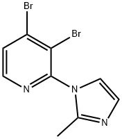 3,4-Dibromo-2-(2-methylimidazol-1-yl)pyridine Struktur