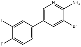 2-Amino-3-bromo-5-(3,4-difluorophenyl)pyridine Struktur