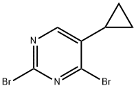 2,4-Dibromo-5-(cyclopropyl)pyrimidine Struktur