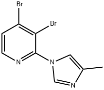 3,4-Dibromo-2-(4-methylimidazol-1-yl)pyridine Struktur