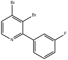 3,4-Dibromo-2-(3-fluorophenyl)pyridine Struktur