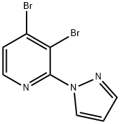 3,4-Dibromo-2-(1H-pyrazol-1-yl)pyridine Struktur