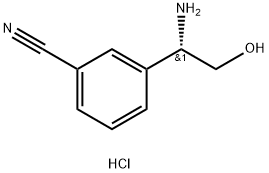 3-((1S)-1-AMINO-2-HYDROXYETHYL)BENZENECARBONITRILE HYDROCHLORIDE Struktur