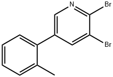 2,3-Dibromo-5-(2-tolyl)pyridine Struktur