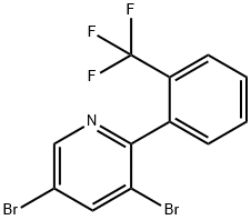 3,5-Dibromo-6-(2-trifluoromethylphenyl)pyridine Struktur