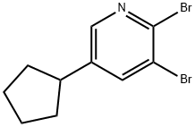 2,3-Dibromo-5-cyclopentylpyridine Struktur