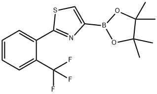 4-(4,4,5,5-tetramethyl-1,3,2-dioxaborolan-2-yl)-2-(2-(trifluoromethyl)phenyl)thiazole Struktur