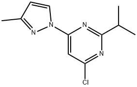 4-chloro-2-(iso-propyl)-6-(1H-3-methylpyrozol-1-yl)pyrimidine Struktur