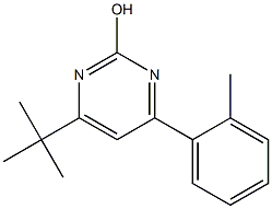 2-Hydroxy-4-(2-tolyl)-6-(tert-butyl)pyrimidine Struktur