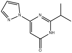 4-Hydroxy-2-(iso-propyl)-6-(1H-pyrozol-1-yl)pyrimidine Struktur