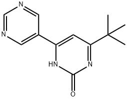 2-hydroxy-4-(pyrimindin-5-yl)-6-(tert-butyl)pyrimidine Struktur