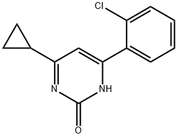 2-hydroxy-4-(2-chlorophenyl)-6-cyclopropylpyrimidine Struktur