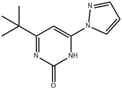 2-hydroxy-4-(1H-pyrozol-1-yl)-6-(tert-butyl)pyrimidine Struktur