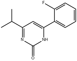 2-Hydroxy-4-(2-fluorophenyl)-6-(iso-propyl)pyrimidine Struktur