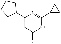 2-cyclopropyl-6-cyclopentyl-4-hydroxypyrimidine Struktur