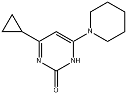 2-hydroxy-4-(piperidin-1-yl)-6-cyclopropylpyrimidine Struktur