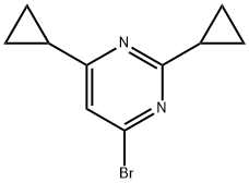 4-bromo-2,6-di(cyclopropyl)pyrimidine Struktur