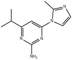 2-Amino-4-(1H-2-methylimidazol-1-yl)-6-(iso-propyl)pyrimidine Struktur