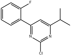 2-Chloro-4-(2-fluorophenyl)-6-(iso-propyl)pyrimidine Struktur