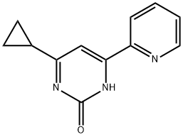 2-hydroxy-4-(pyridin-2-yl)-6-cyclopropylpyrimidine Struktur