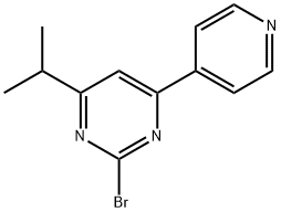 2-Bromo-4-(pyridin-4-yl)-6-(iso-propyl)pyrimidine Struktur