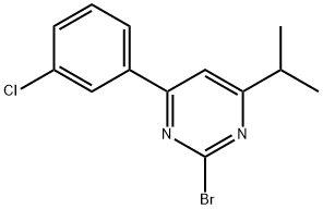 2-Bromo-4-(3-chlorophenyl)-6-(iso-propyl)pyrimidine Struktur