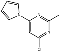 4-chloro-2-methyl-6-(1H-pyrrol-1-yl)pyrimidine Struktur