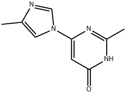 4-hydroxy-2-methyl-6-(1H-4-methylimidazol-1-yl)pyrimidine Struktur