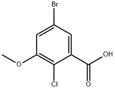 5-Bromo-2-chloro-3-methoxybenzoic acid Struktur