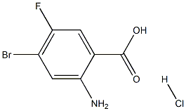 2-amino-4-bromo-5-fluorobenzoicacidhydrochloride Struktur